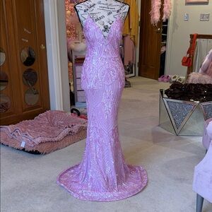 Windsor Brand New  Pink Sequin Gown